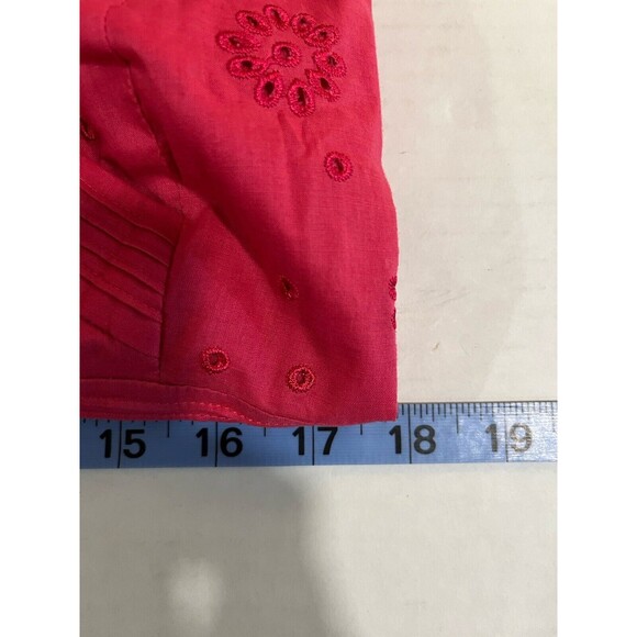 Ann Taylor Women’s Pink Halter Babydoll Dress Embroidered Eyelet 12 Event Guest - Picture 13 of 14